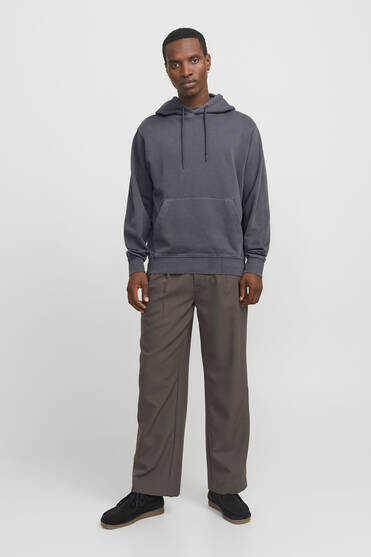 Jack & Jones 12268272 Erkek Koyu Gri Sweatshırt | Spor Park