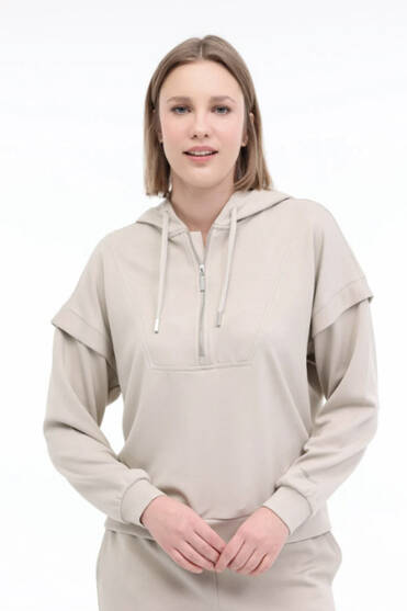 Lumberjack 5M WL DOINA 16MS438 5FX Kadın Haki Sweatshirt | Spor Park