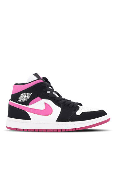 Nike AIR JORDAN 1 MID Kadın Siyah / Pembe Sneaker | Spor Park