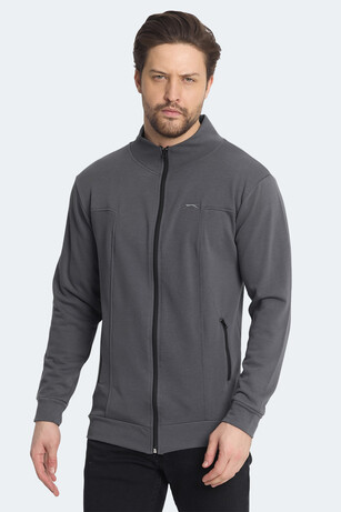 Slazenger KULA I Erkek Kapüşonlu Cepli Siyah Sweatshırt | Spor Park