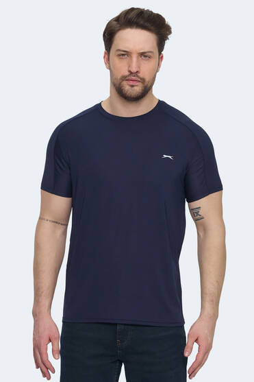 Slazenger VISHAL KTN Erkek Slim Fit Lacivert Tişört